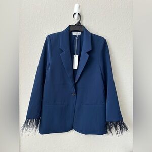 NWT WAYF Romer Blazer in Navy Blue Size small